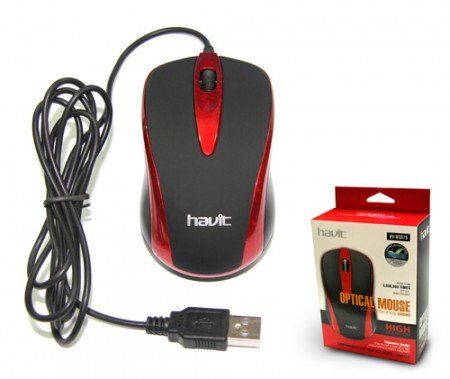 22833 Мышь HAVIT HV-MS675 USB, red