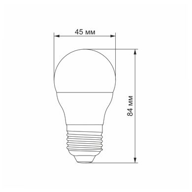 LED лампа VIDEX G45eD 6W E27 4100K диммерная