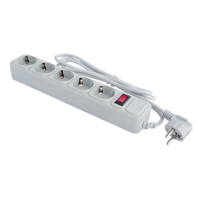 3300	Фильтр-удлинитель сетевой LogicPower LP-X5, 5 розеток, цвет-серый, 1,8 m