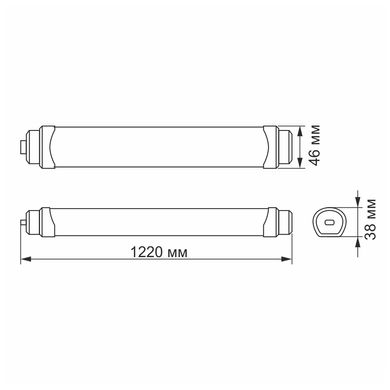 LED светильник IP65 линейный магистральный VIDEX 36W 1,2М 5000K