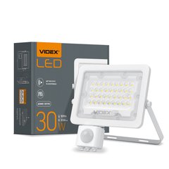 LED прожектор VIDEX F2e 30W 5000K с датчиком движения и освещения