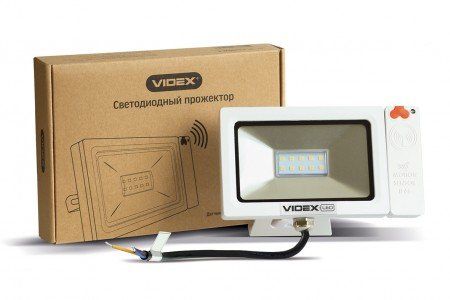 LED прожектор VIDEX Slim Sensor 10W 5000K 220V White