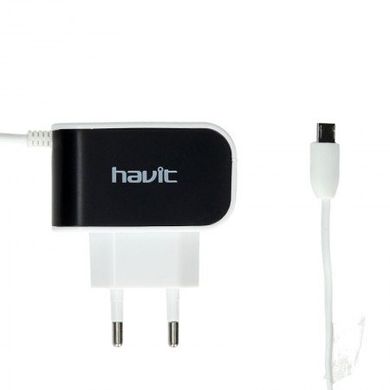 24589 	USB зарядка HAVIT HV-UC215 with Micro-USB cable 1m, black